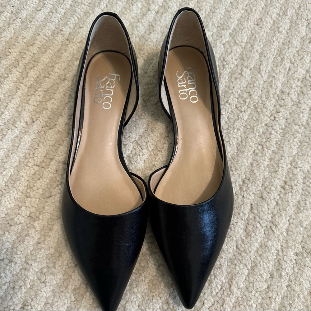 Franco Sarto Black Pointed Toe Heels